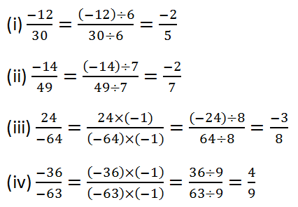 4 Express each of the following rational numbers in standard form