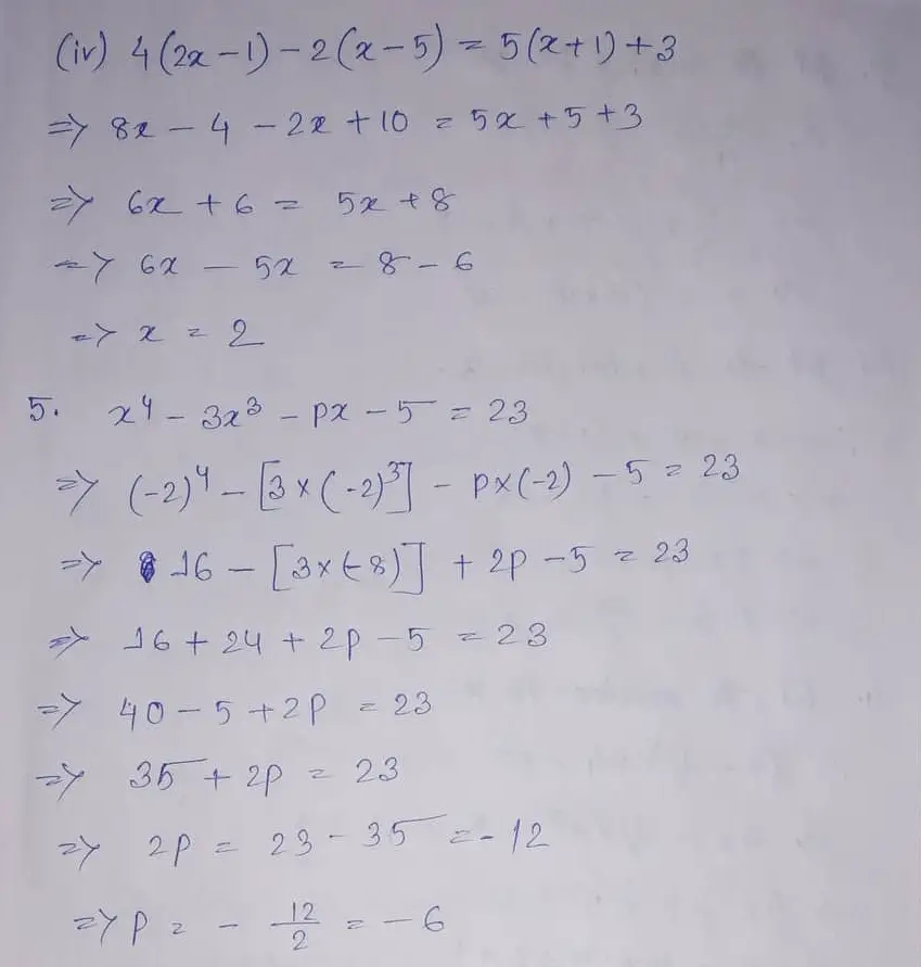 Ml Aggarwal Cbse Solutions Class 7 Math Sixth Chapter Linear Equations Exercise 6 1