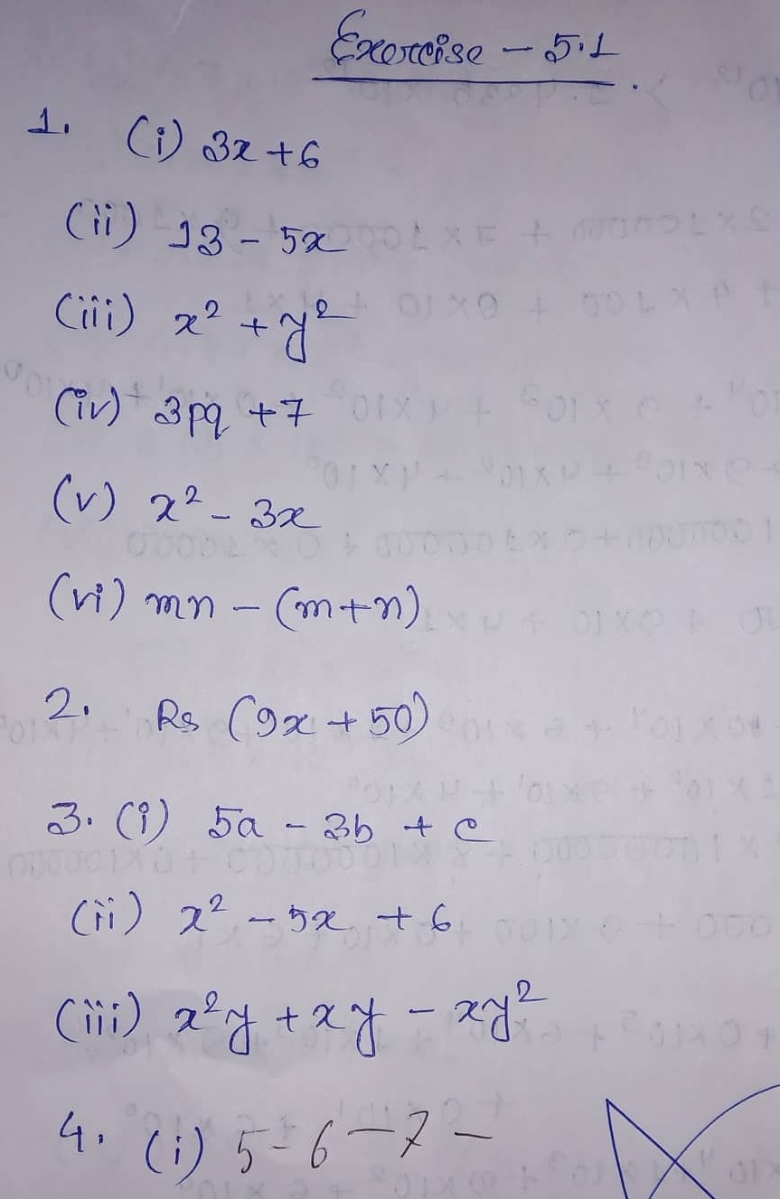 ML Aggarwal CBSE Solutions Class 27 Math Fifth Chapter Algebraic