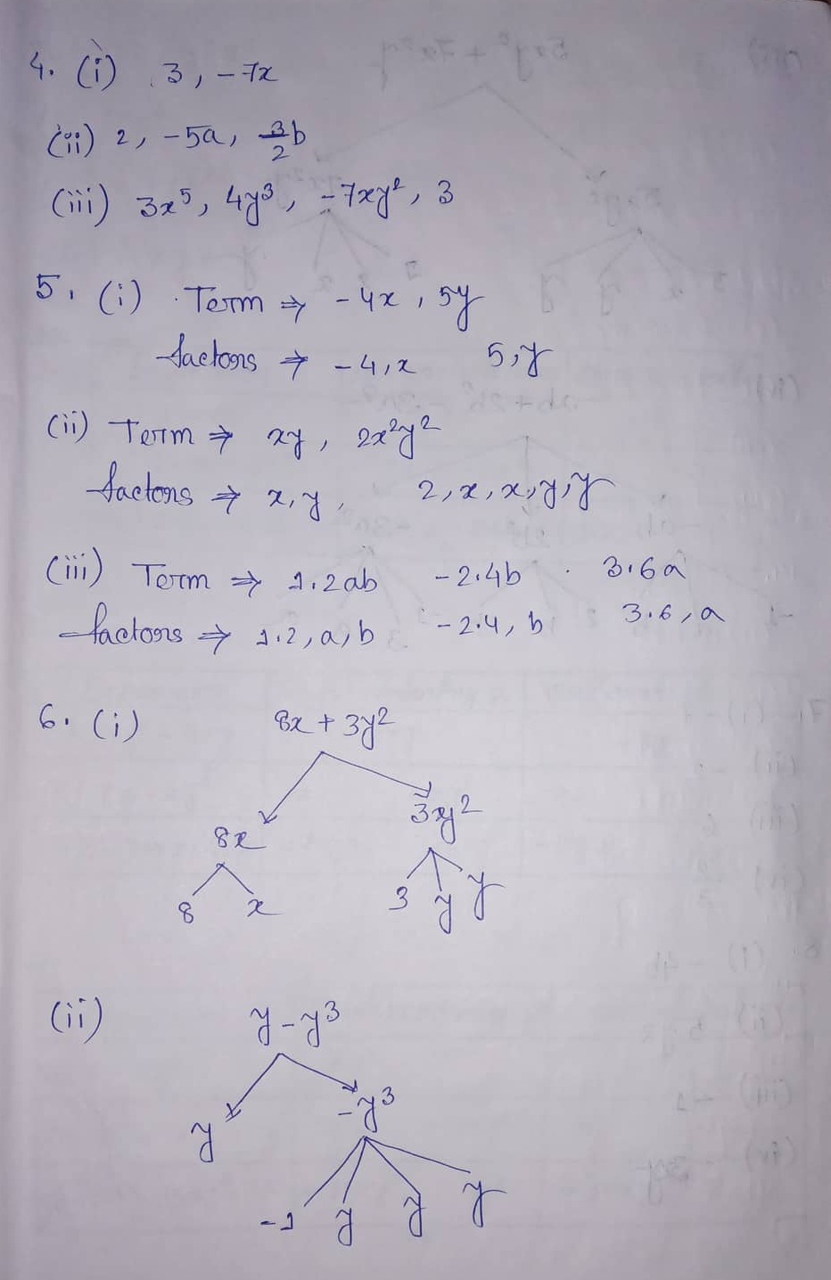 Ml Aggarwal Cbse Solutions Class 7 Math Fifth Chapter Algebraic Expressions Exercise 5 1
