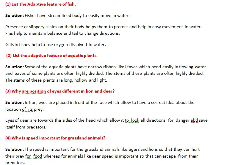NCERT Class 6 Science Chapter 9 The Living Organisms Characteristics and  Habitats Extra Questions