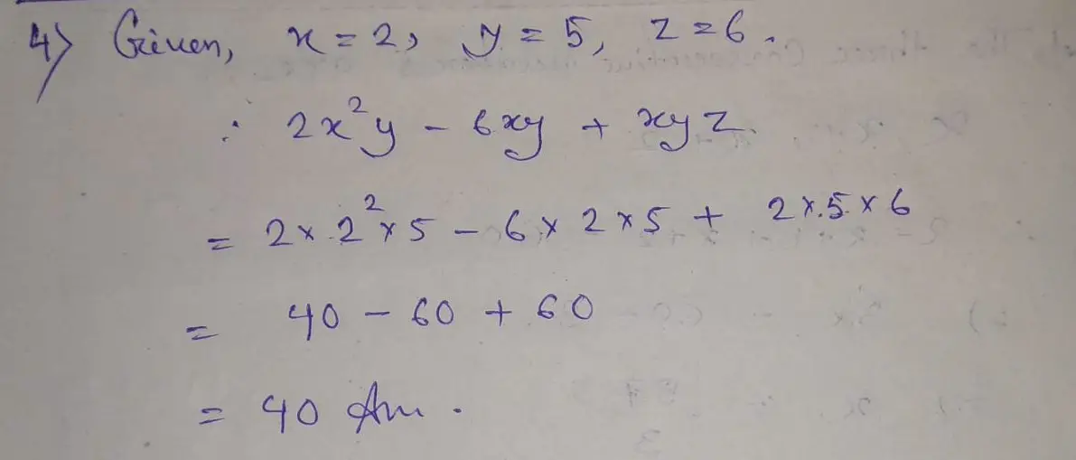 Algebra Extra Questions Solution for Class 6 CBSE / NCERT Board Students