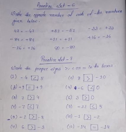 Maharashtra Board Class 6 Maths Chapter 3 Integers Solution