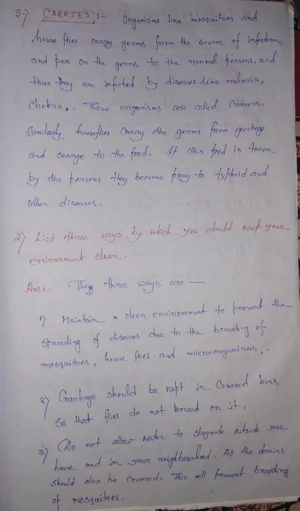 selina concise class 6 biology chapter 7 disease and hygiene solution