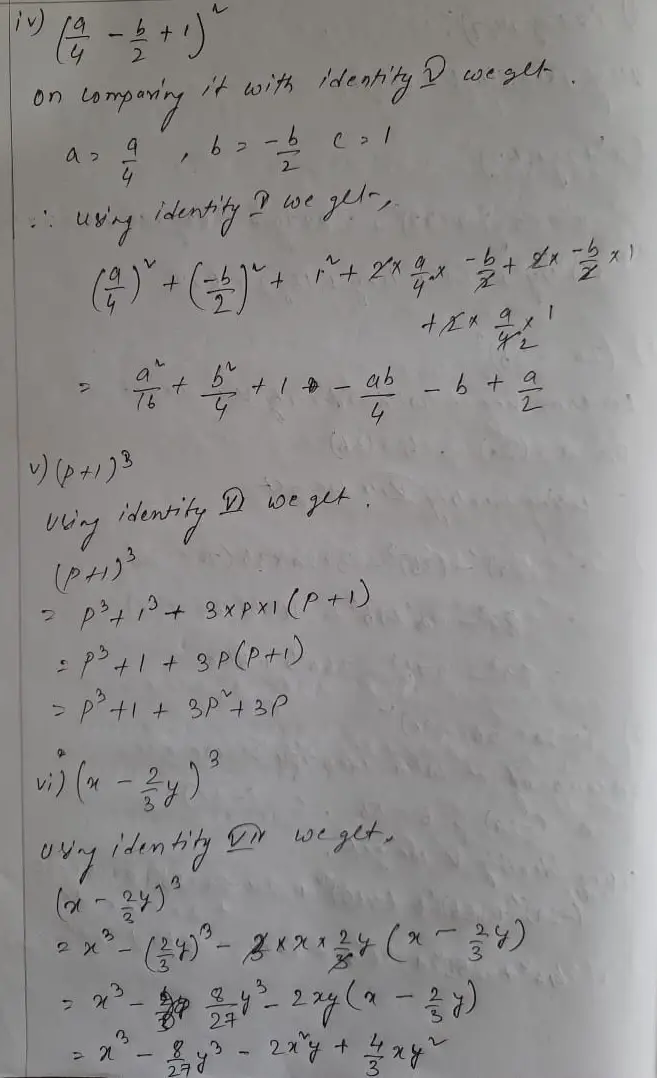Telangana Scert Class 9 Math Solution Chapter 2 Polynomials And Factorisation Exercise 2 5
