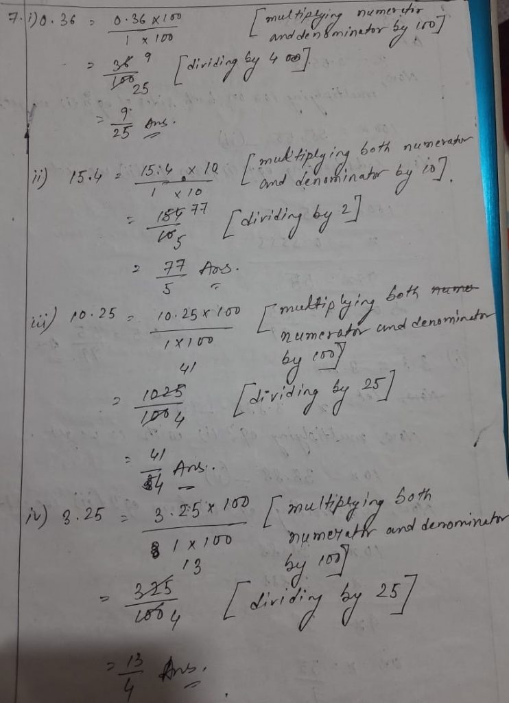 Telangana SCERT Class 9 Math Solution Chapter 1 Real Numbers Exercise 1.1