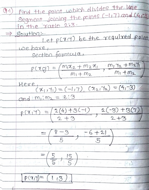Telangana SCERT Class 10 Maths Solution Chapter 7 Coordinate Geometry ...