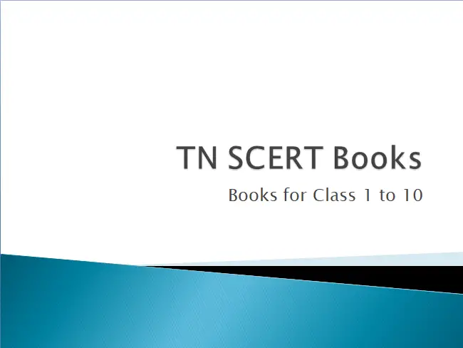 TN SCERT Books