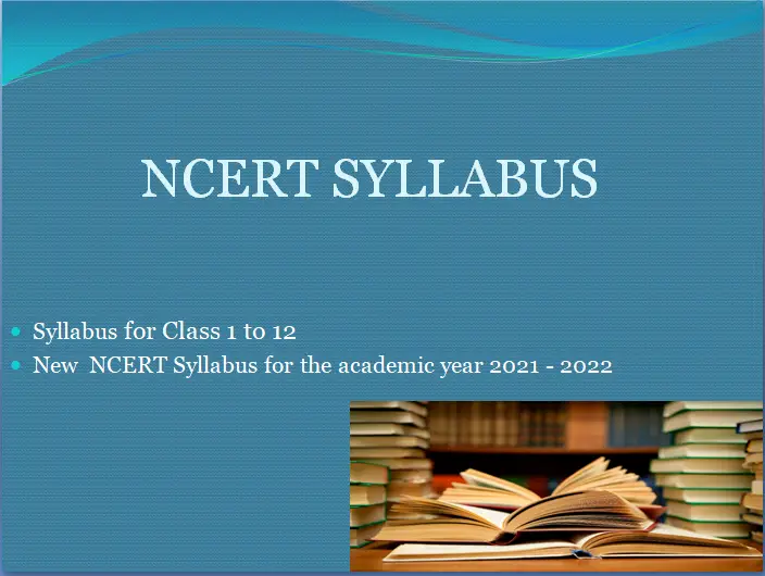 NCERT Syllabus 