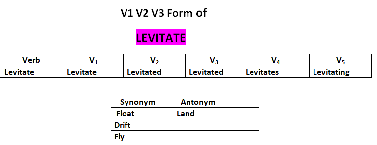 fly past participle tense