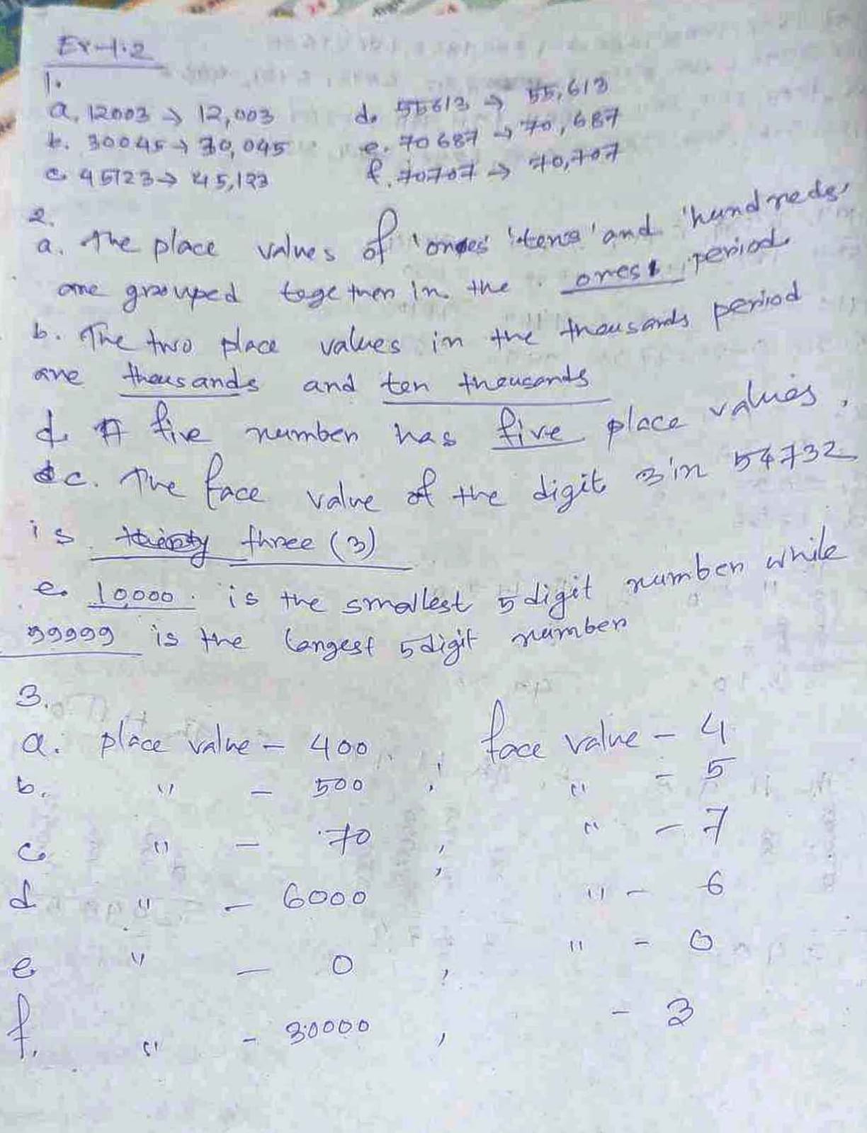 Frank Learning Maths Class 4 Solutions Chapter 1 Number and Numeration ...