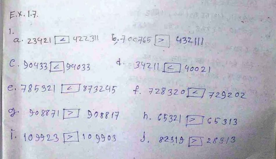 Frank Learning Maths Class 4 Solutions Chapter 1 Number and Numeration ...
