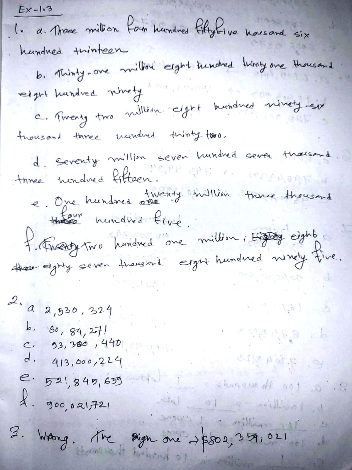 Frank Learning Maths Class 5 Solutions Chapter 1 Number and Numeration ...