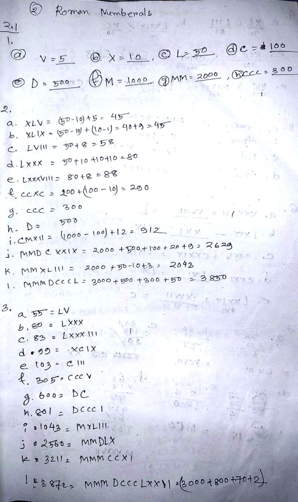 Frank Learning Maths Class 5 Solutions Chapter 2 Roman Numerals ...