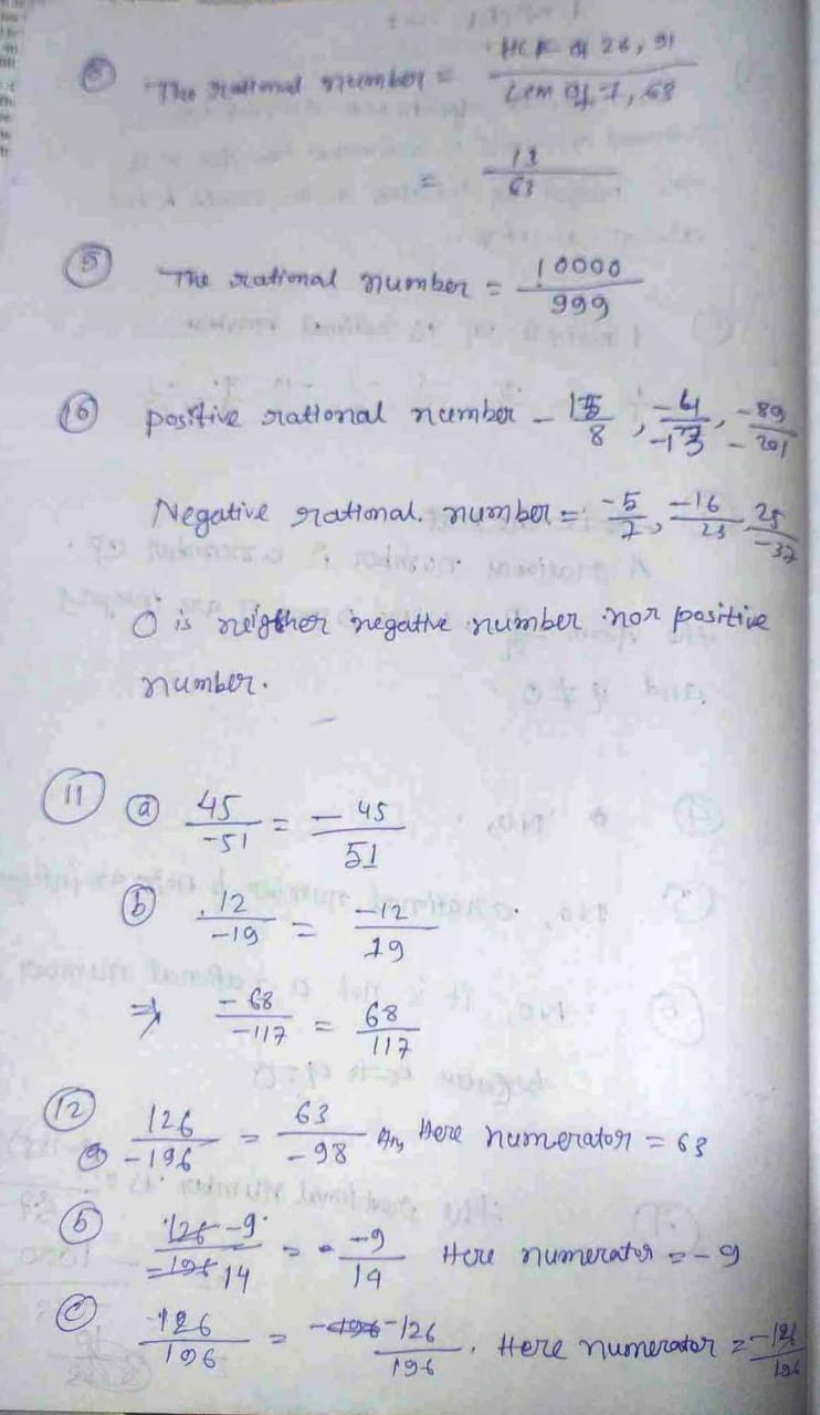 Frank Learning Maths Class 7 Solutions Chapter 4 Rational Numbers ...