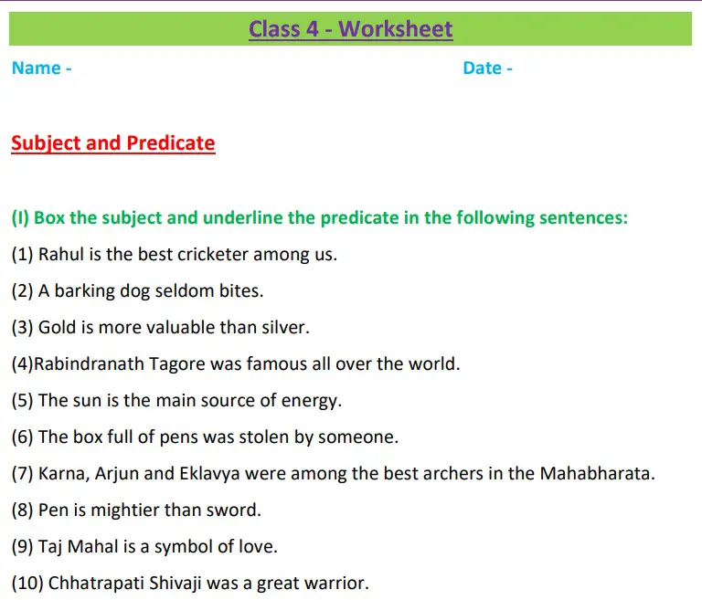 subject-and-predicate-class-4-worksheet-underline-the-predicate-supply