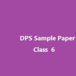 DPS Admission Test Paper Class 6