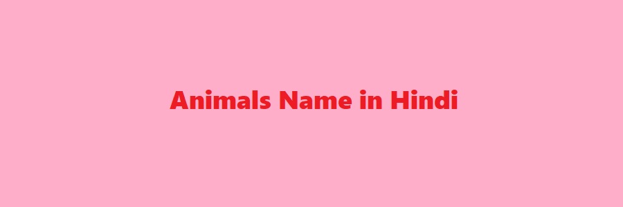 Animals Name in Hindi (Starting with A, B, C, D, E, F, G, H, I, J ...)