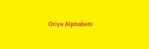 Oriya Alphabets 