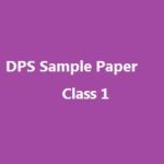 DPS Admission Test Paper Class 1