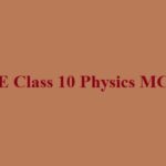 icse class 10 physics mcq