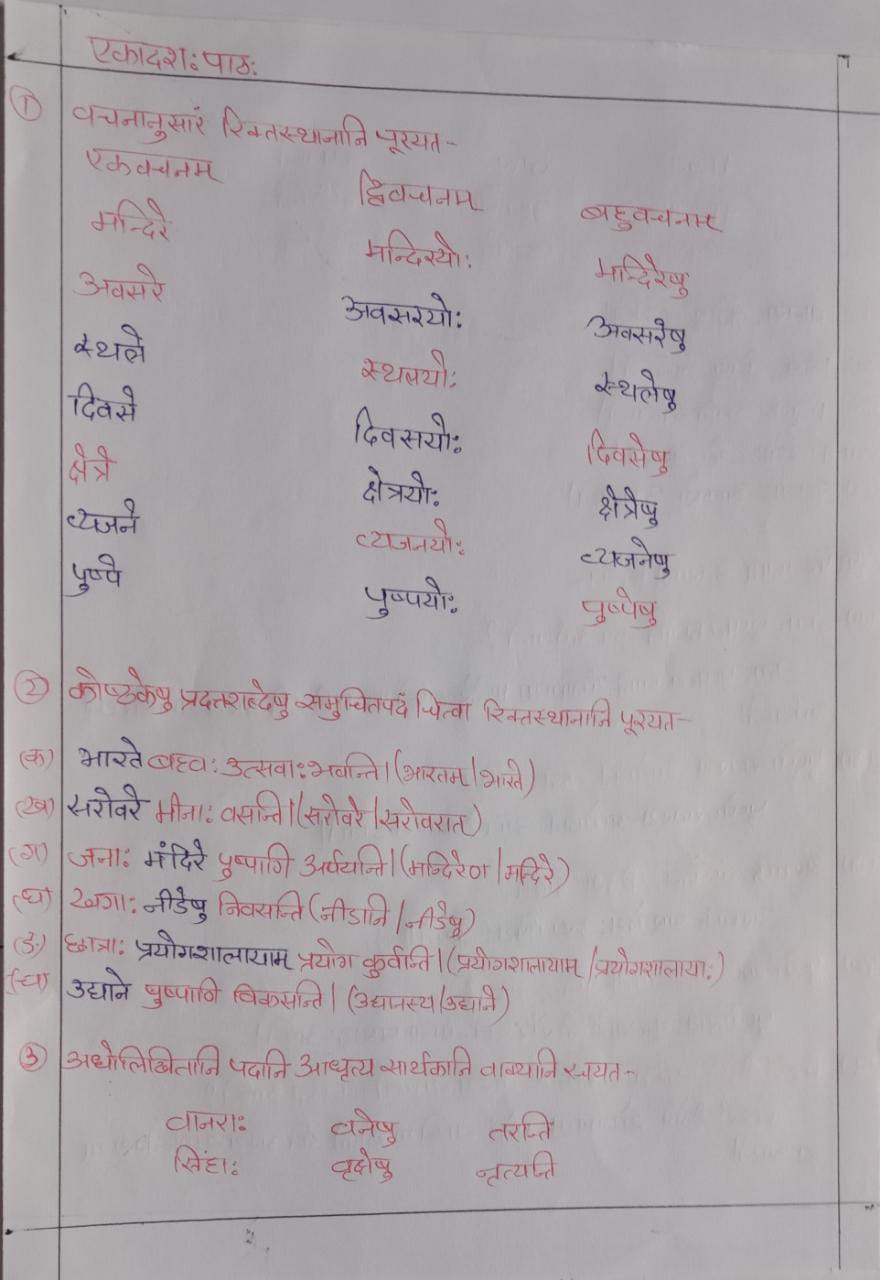 NCERT Solutions : Class 6 Sanskrit Chapter 11 पुष्पोत्सव