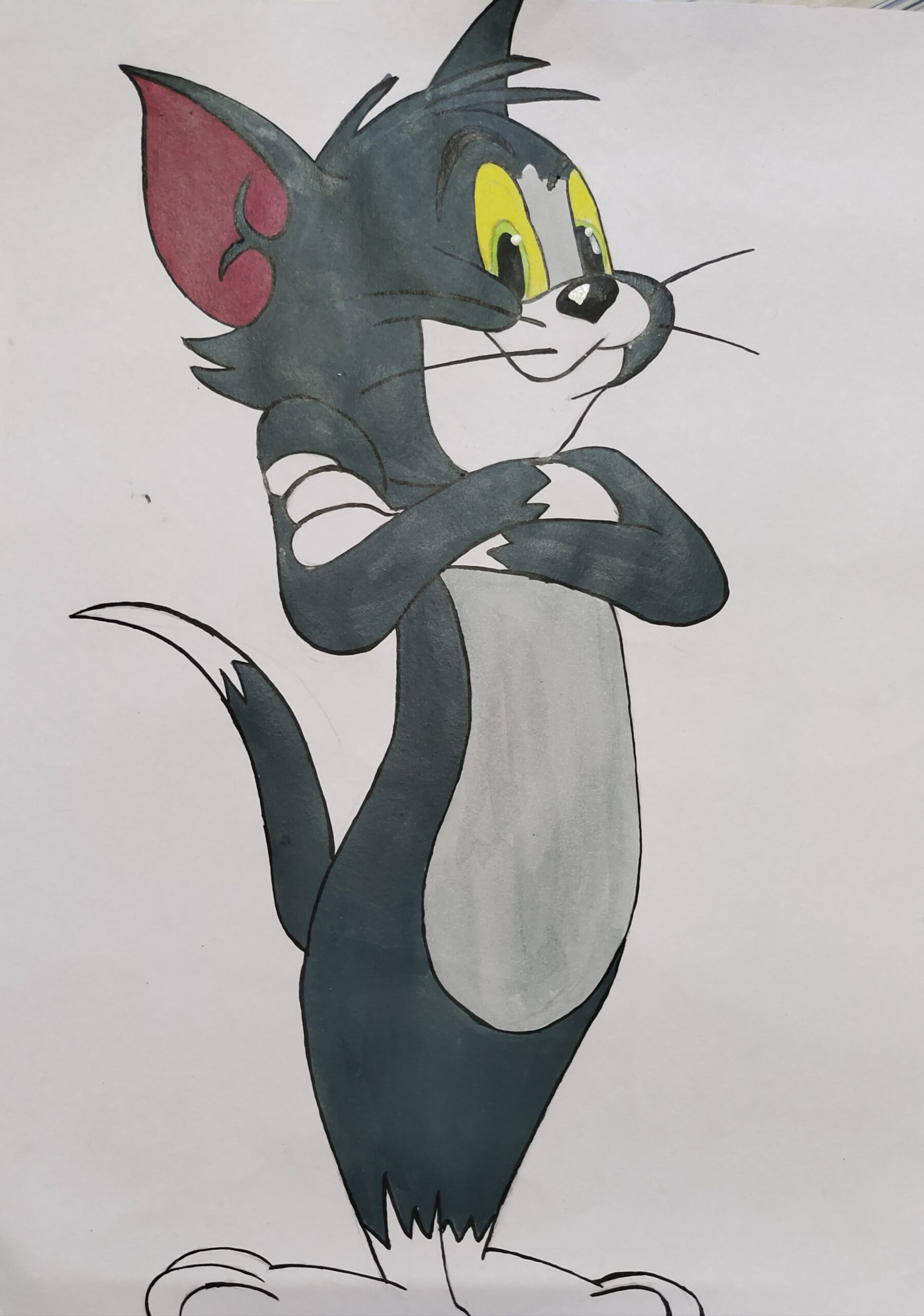 Tom from Tom and Jerry Coloring Page  Easy Drawing Guides