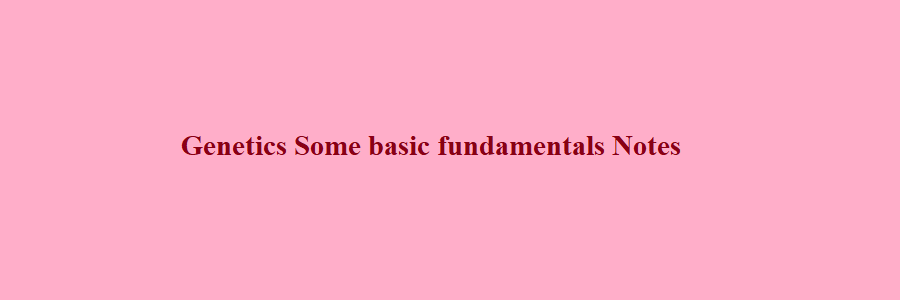 Genetics Some basic fundamentals icse notes class 10