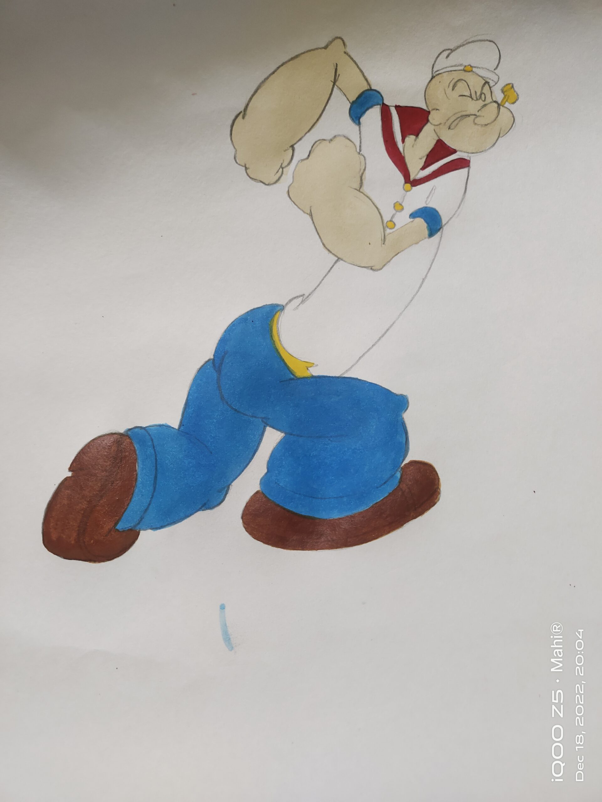 How to draw a Popeye Step by Step