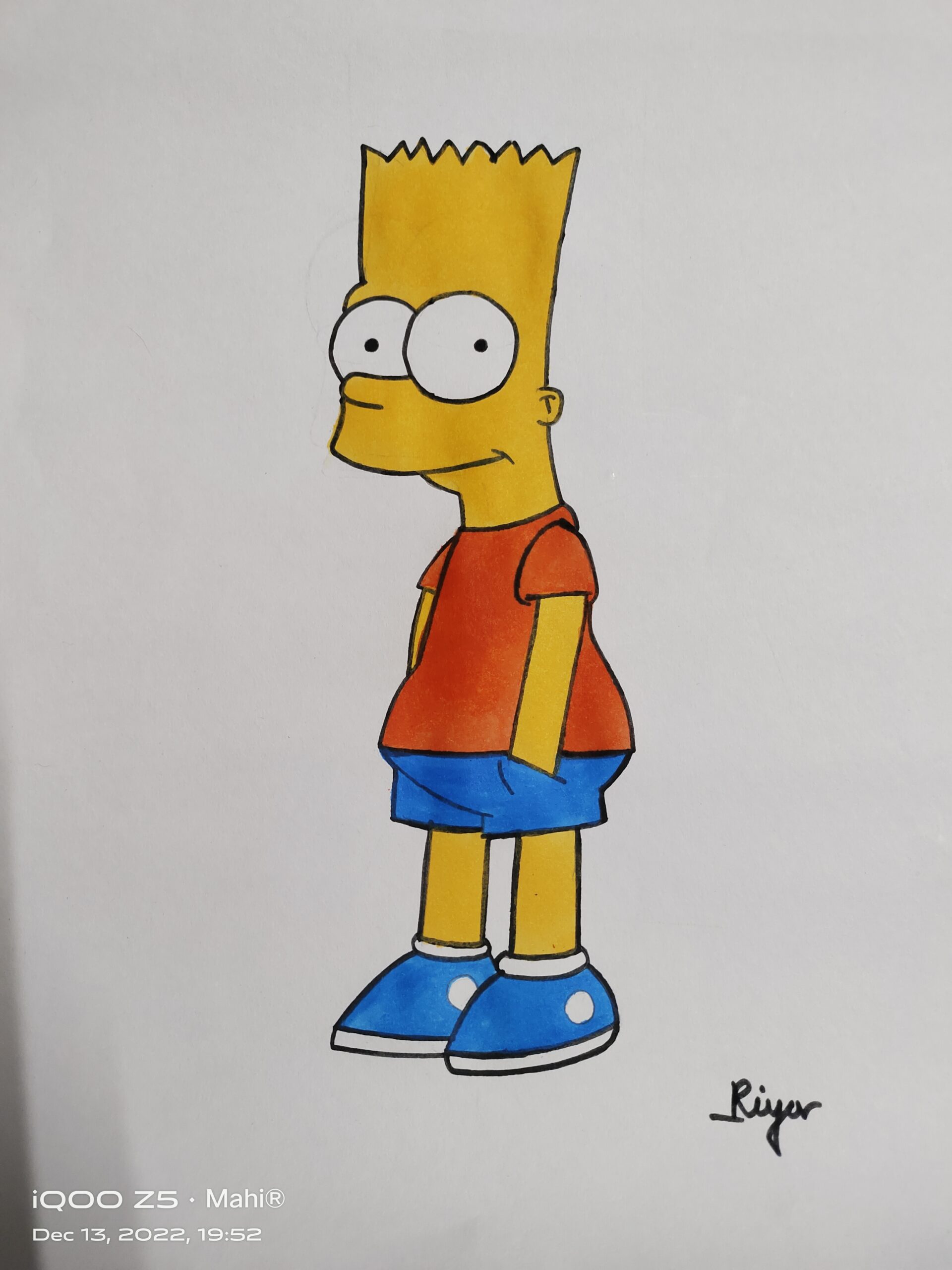 How to draw a Bart Simpson Step by Step
