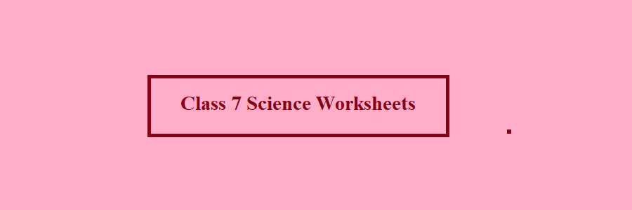 CBSE Class 7 Science Worksheets