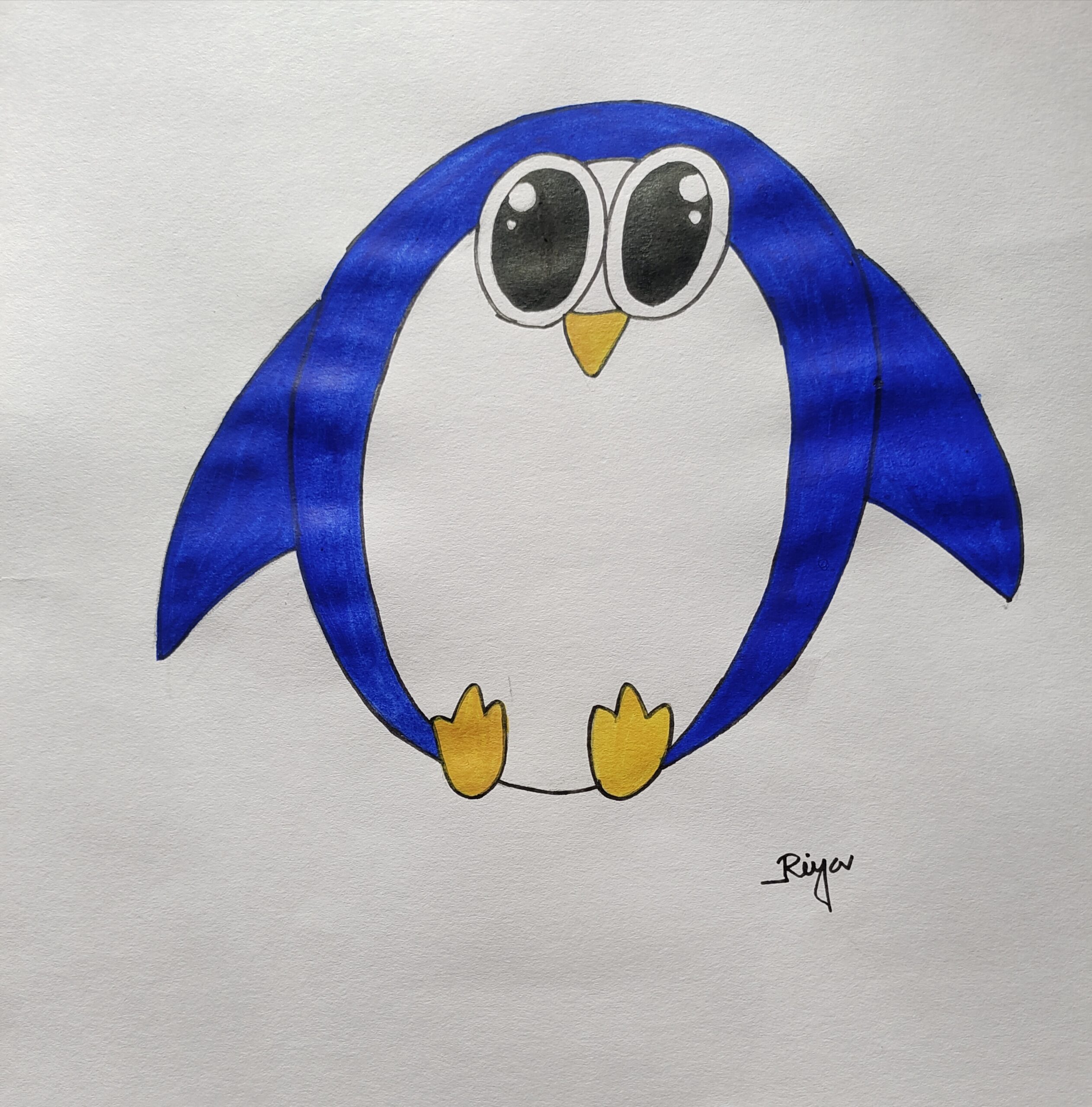 How to draw a Penguin Step by Step