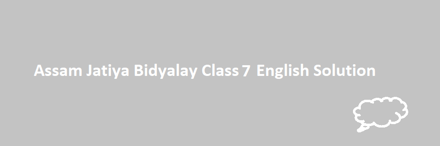 Assam Jatiya Bidyalay Class 7 English Solution