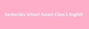 Sankardev School Assam Class 5 English question answer solution