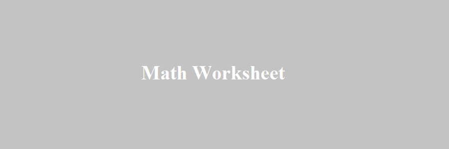 math worksheet