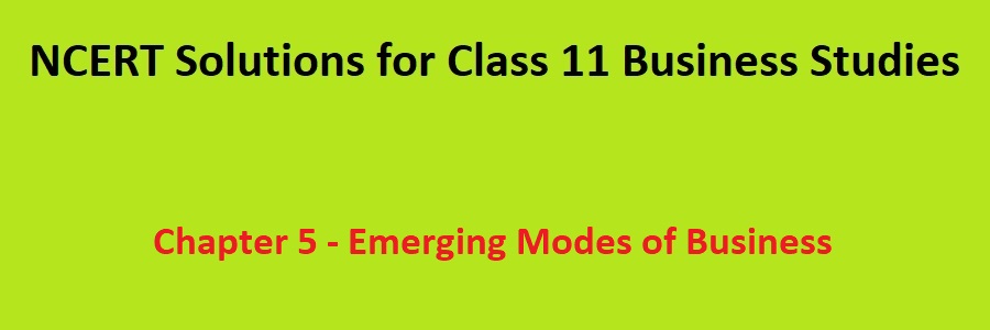 NCERT Solutions Class 11 Business Studies Emerging Modes of Business