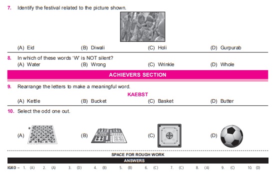 SOF IGKO Class 1 Sample Question Paper 2023