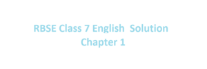 rbse class 7 english
