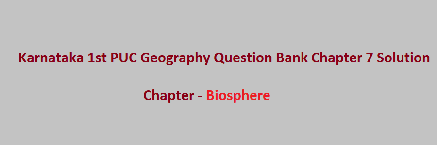 Biosphere Chapter Solution