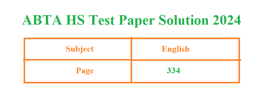 ABTA HS Test Paper Page 334