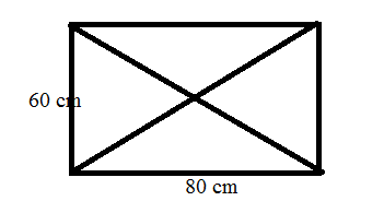 If length of a rectangular park is 80 m and its breadth is 60 m