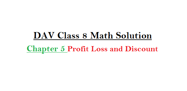 DAV 8 profit loss and discount