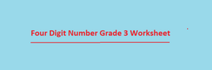 Four Digit Number Class 3 Worksheet