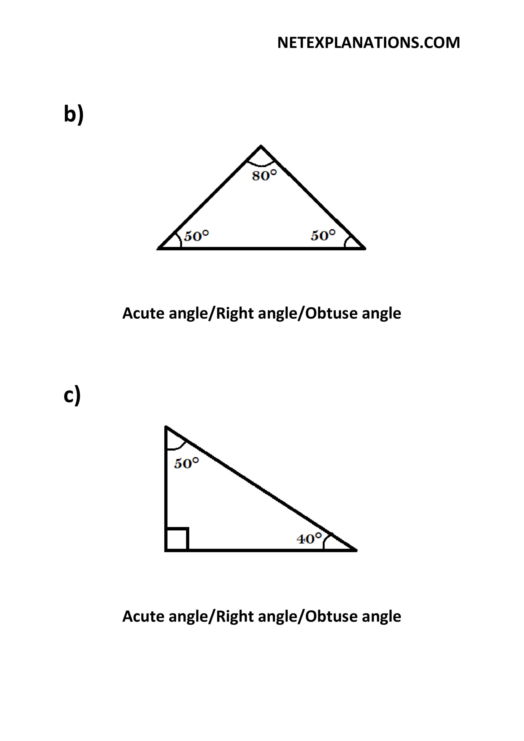 High quality triangle worksheets