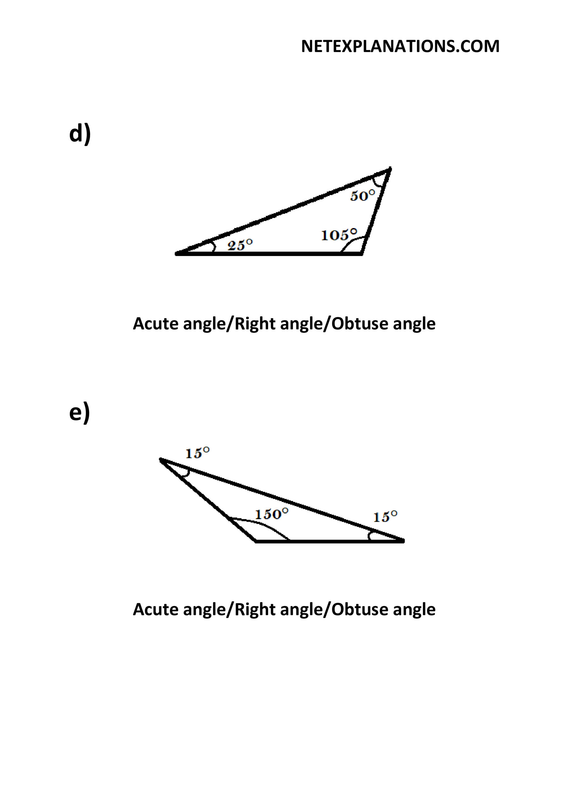 High quality triangle worksheets